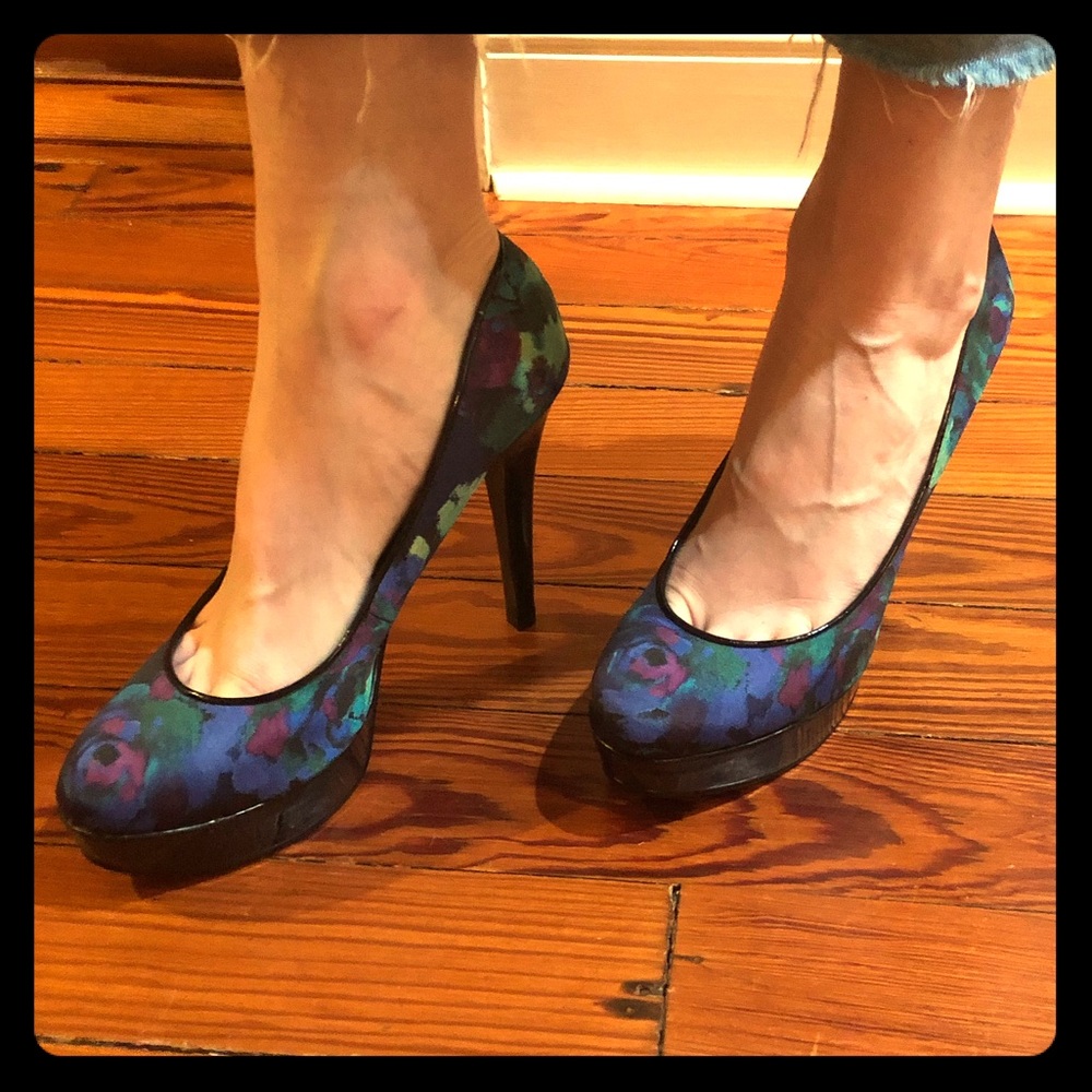 Nine West Watercolor Platform Pumps